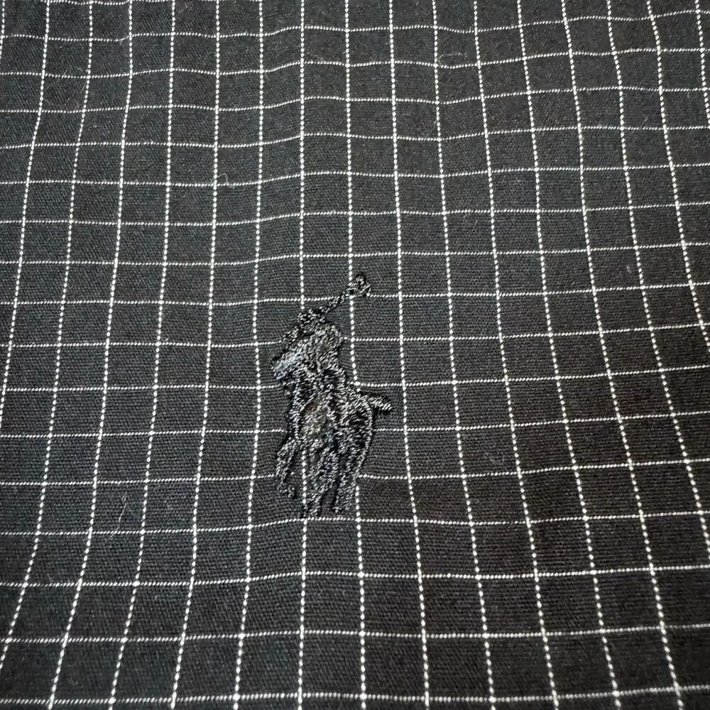 Polo Ralph Lauren Pajama Set Mens XL Black Check Cotton Sleepwear Lounge